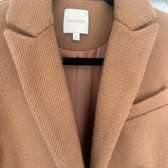 Favorite Daughter Tan Double-Breasted Trench Coat